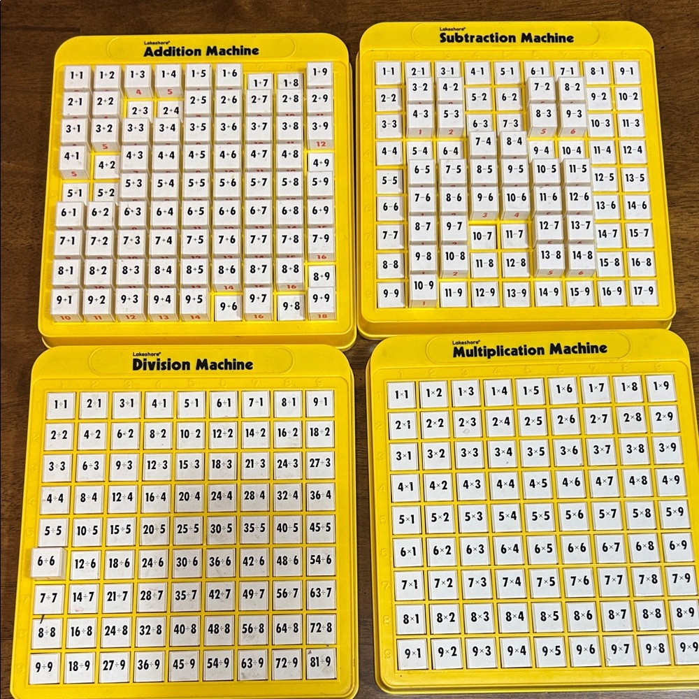 Yellow Math Learning Machines Set for Kids